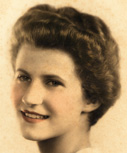 Tina Wait as a junior in high school in the 1930s