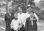 Tina's mother, Mike, Tina, Jim, and Russ in Estes Park Colorado c. 1953