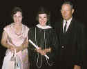 Becky with her parents at her Rice graduation June 4, 1966
