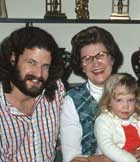 Scott with parents, Wendy, and Becky in Tina's home in San Antonio Dec. 1973 (photo by MCM)