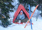 Becky snow camping near Naches Peak April 1973