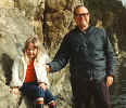 Mike's father with Wendy at Larabee State Park in Bellingham April 1977