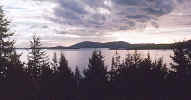 Our view toward Lummi Island at sunset October 1977