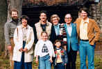 Jim with Tina, their sons, Becky, and grandchildren in San Antonio December 1979 & February 1980 (montage)