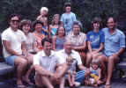 Mike with Becky's parents and their children and grandchildren, Lake Buchanan TX June 1983