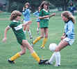 Wendy competing at soccer Seattle October 1983