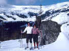 Becky and Mike XC skiing Schweitzer ID March 1984