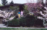 Christie and Wendy in our Seattle home front yard April 1985