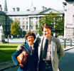 Becky and Mike at Trinity College in Dublin Ireland September 1986
