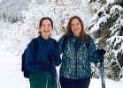 Christie and Wendy XC Skiing Cabin Creek Road December 1996