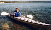 Wendy with Raven sea kayak August 1997