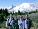 Mike, Christie, Becky, and Wendy in Mt. Rainier NP July 2006