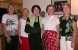 Sue Colbeck, Barbara Haney, Diane McCallum, Becky, and Barb Akers on our Anniversary 30 August 2006