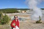 Becky in Porcelain Basin of Yellowstone NP September 2010