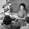 Becky Cardiff teaching the biology class as a senior in high school (photo by the Houston Press) February 16, 1962