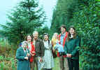 Becky with her family and a ranger, Glacier Bay NP Alaska September 1975