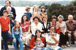 Becky with kids, parents, and brothers' families, Mike's mother, Karen, Brian, & Erika Haschke at Lake Buchanan TX April 1982