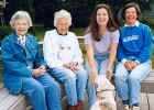 Becky and mother, Christie, and friend Edith at her home July 1998