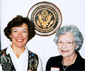 Becky and her mother as Katy HS valedictorians October 1998