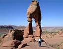 Becky at Delicate Arch in Arches NP May 2009