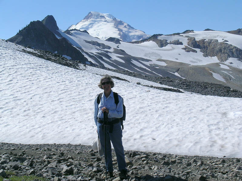 Mt Baker w Becky on Ptarmigan Ridge trail 9/14/07