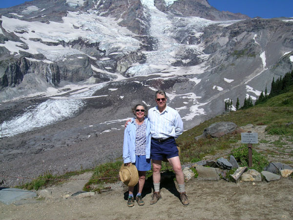 Becky and Mike near Paradise on Mt. Rainier September 2008