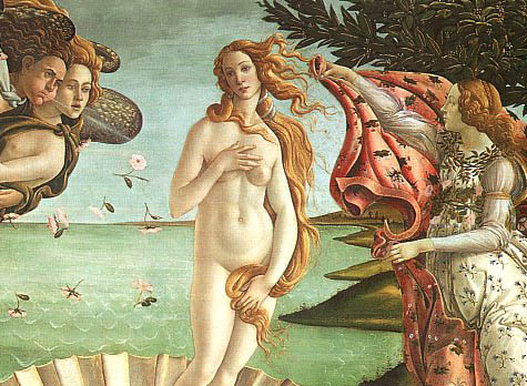 Botticelli, The Birth of Venus, 1480 (detail)